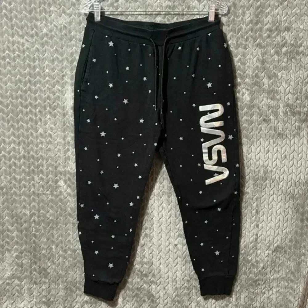 NASA Outerspace Star Hologrpahic Skinny Joggers - Size Large